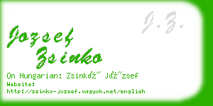 jozsef zsinko business card